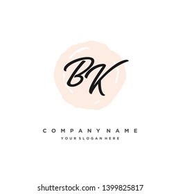 initials letter BL handwriting logo vector template