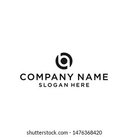 initials letter bp circle logo design vector illustration template