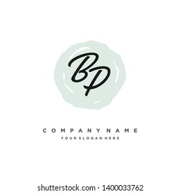 initials letter BP handwriting logo vector template