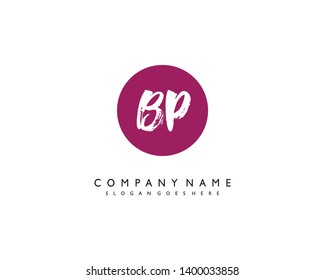 initials letter BP handwriting logo vector template