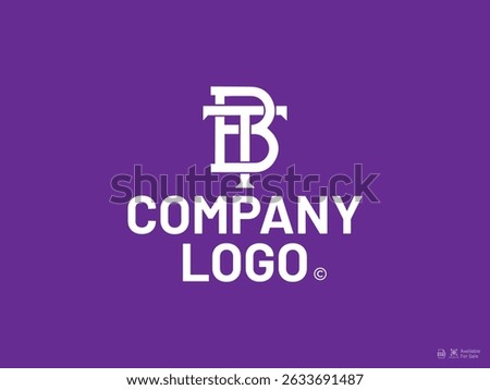 Initials letter BT logo design
