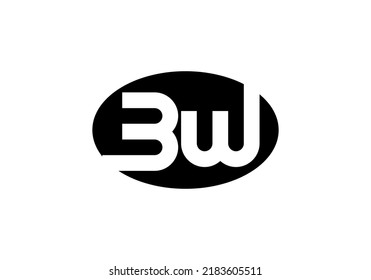 Initials Letter BW Logo simple design for brand logo