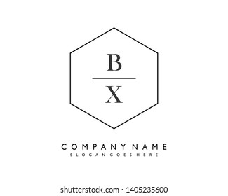 initials letter BX handwriting logo vector template