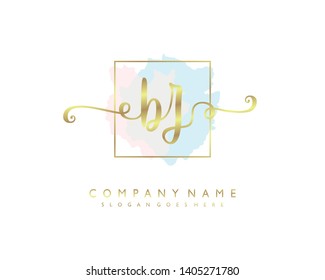 initials letter BZ handwriting logo vector template