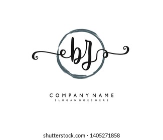 initials letter BZ handwriting logo vector template