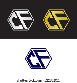Initials with letter C and latter F placed in frame