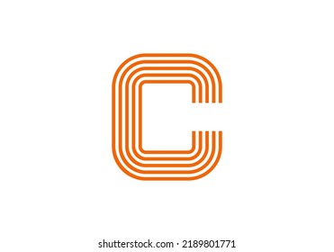 Diseño de logotipo de la carta inicial C para el logotipo de la marca o el logotipo de la empresa