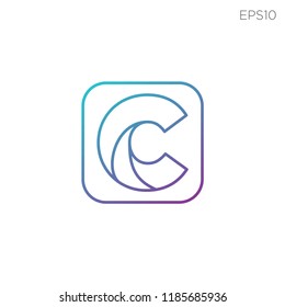 initials letter c logo template