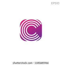 initials letter c logo template