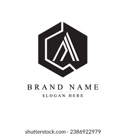initials letter CA logo design vector illustration