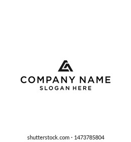 initials letter ca triangle logo design vector illustration template
