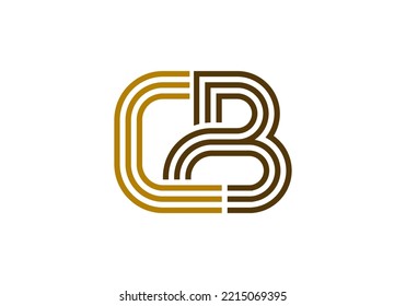 Iniciales Diseño de logotipo de carta CB para el logotipo de la empresa