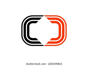 Initials Letter CD Logo design for company logo