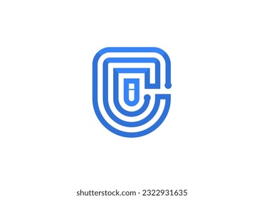Initial Letter ci Logo-Design für Markenlogo oder Firmenlogo