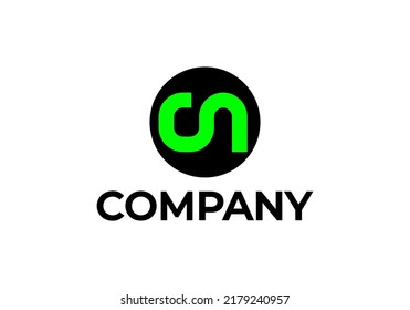 Iniciales Letra CN Diseño sencillo para el logotipo de la marca o el logotipo de la empresa