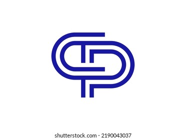 Diseño del logotipo de la carta original CP para el logotipo de la empresa