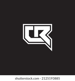 Initials letter CR logo design vector illustration, featuring a modern and stylish monogram—perfect for corporate branding, personal identity, startups, and versatile applications across digital and p