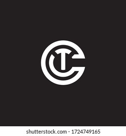 Initials Letter Ct Circular Line Logo Stock Vector (Royalty Free ...