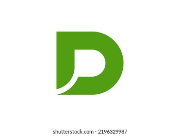 Diseño del logotipo de la carta D inicial para el logotipo de la empresa