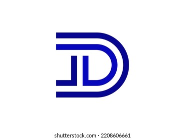 Initials Letter D Logo design for company logo