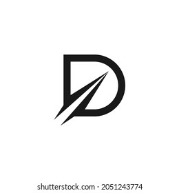 Initials Letter D Vector Logo Design Template Arrow Concept Of Accounting Business Symbol 