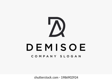 Initials letter DA logo design vector illustration. Letter DA logo design suitable for business and finance company logos.