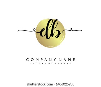 initials letter DB handwriting logo vector template