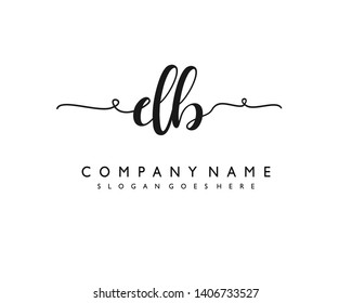 initials letter DB handwriting logo vector template