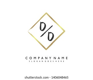 initials letter DD handwriting logo vector template