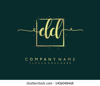 initials letter DD handwriting logo vector template