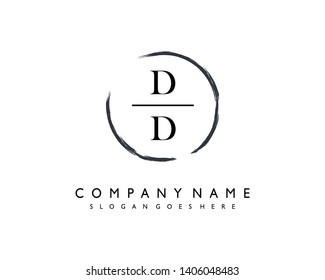 Initials Letter Dd Handwriting Logo Vector Stock Vector (Royalty Free ...