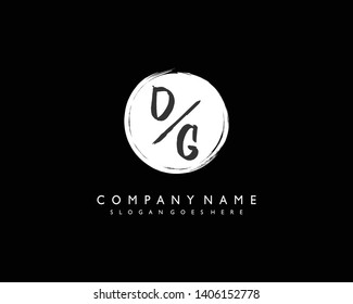 initials letter DG handwriting logo vector template