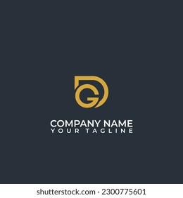 initials letter DG logo design vector .