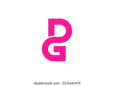 Initial Letter DG Logo, einfaches Design