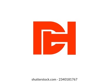 Iniciales Diseño del logotipo de la carta DH para el logotipo de la empresa o la comunidad