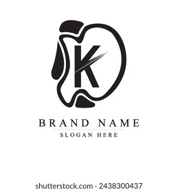 Initialen Buchstabe Dk Logo Design Vektor Illustration Template, Initial Letter DK Logo,	
