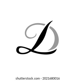 initials letter dl or ld logo design inspiration