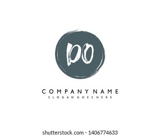 initials letter DO handwriting logo vector template