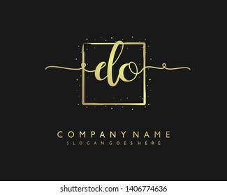 initials letter DO handwriting logo vector template