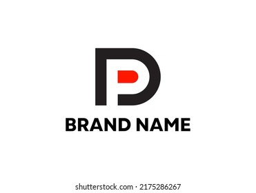 Initials Letter DP Logo simple design