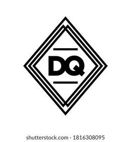 initials letter DQ monogram logo on white background