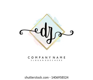 initials letter DZ handwriting logo vector template