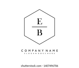 initials letter EB handwriting logo vector template