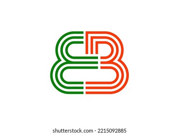 Diseño del logotipo de la carta inicial EB para el logotipo de la empresa