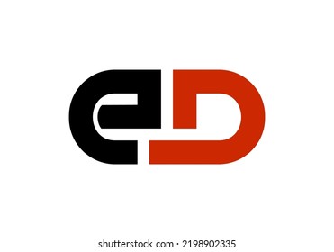 Initials Letter eD Logo design for company logo svg