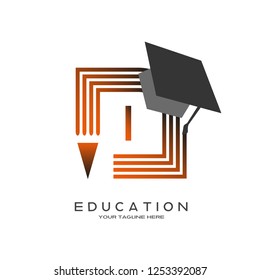 initials i letter , Education logo, creative vector logo design,education icon,emblem shapes,illustration element