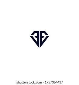 initials letter EE  in diamond shape Monogram Icon Vector Template