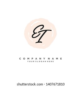 initials letter EI handwriting logo vector template