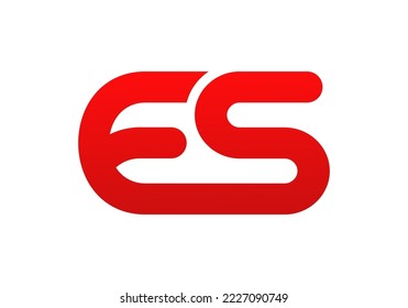 Initials Letter ES Logo design for brand logo