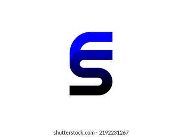 Initials Letter ES Logo simple design